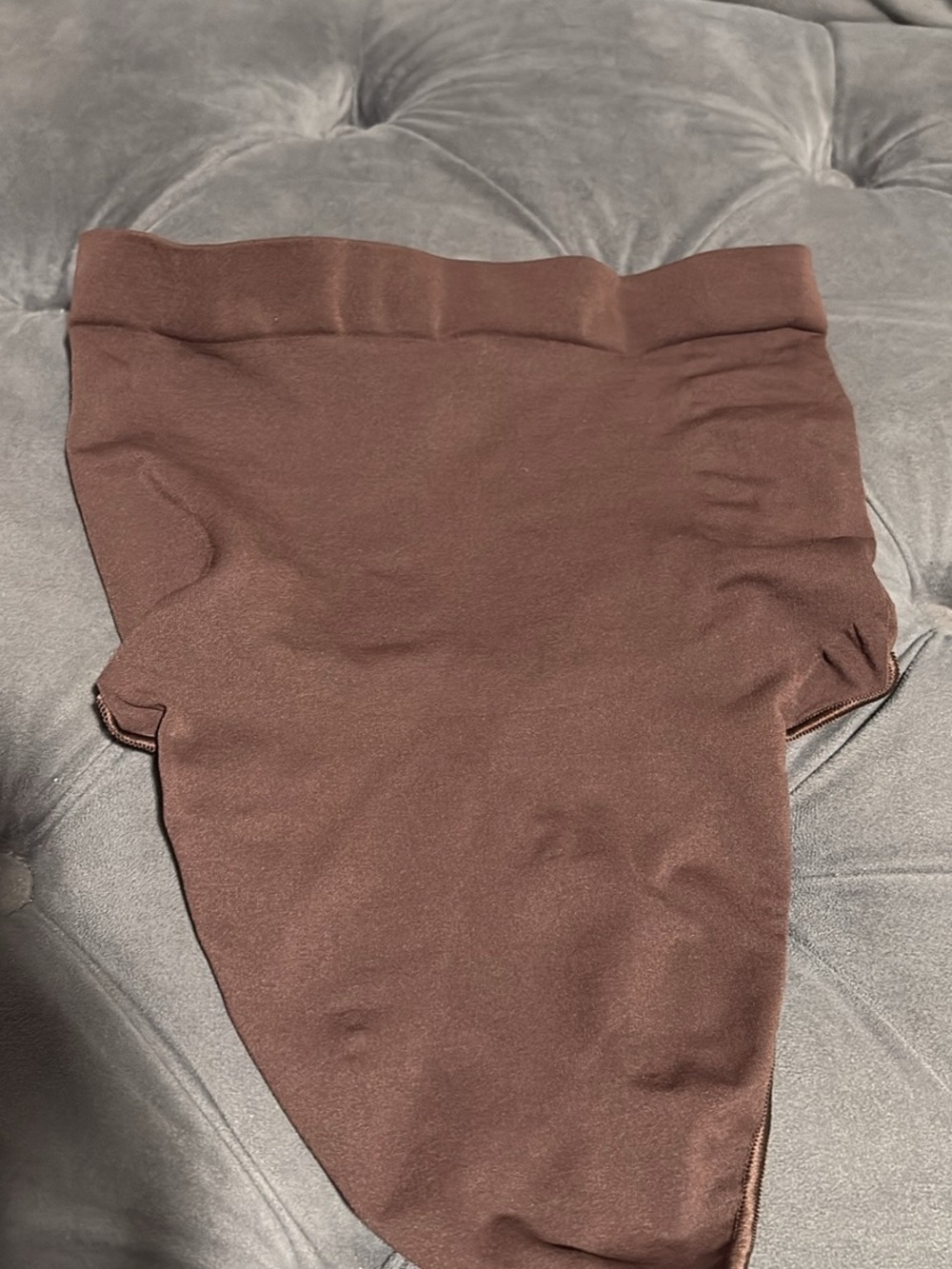 SKIMS High-Waist Seamless Briefs in Chocolate Brown